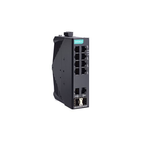Moxa EDS-2010-ML-2GTXSFP Industrial Ethernet Switch offering enhanced network reliability for industrial environments.