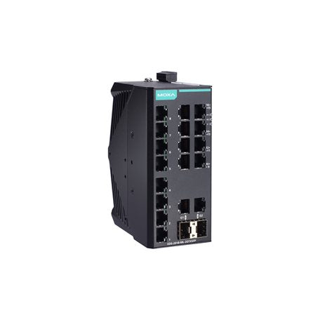 Moxa EDS-2018-ML-2GTXSFP Industrial Ethernet Switch is a high-performance control solution with robust industrial-grade enclosure.