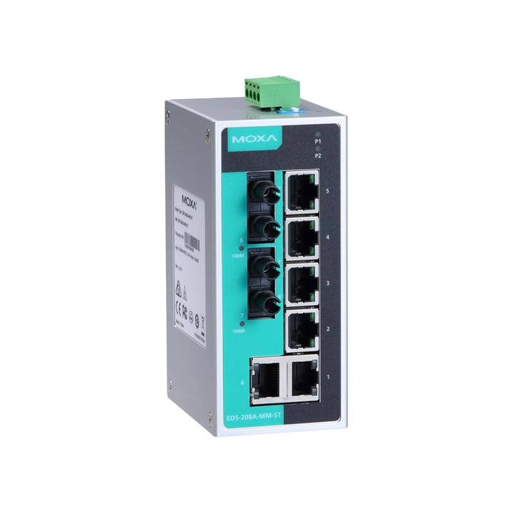 Moxa EDS-208A-MM-ST Industrial Ethernet Switch with robust design and reliable performance.
