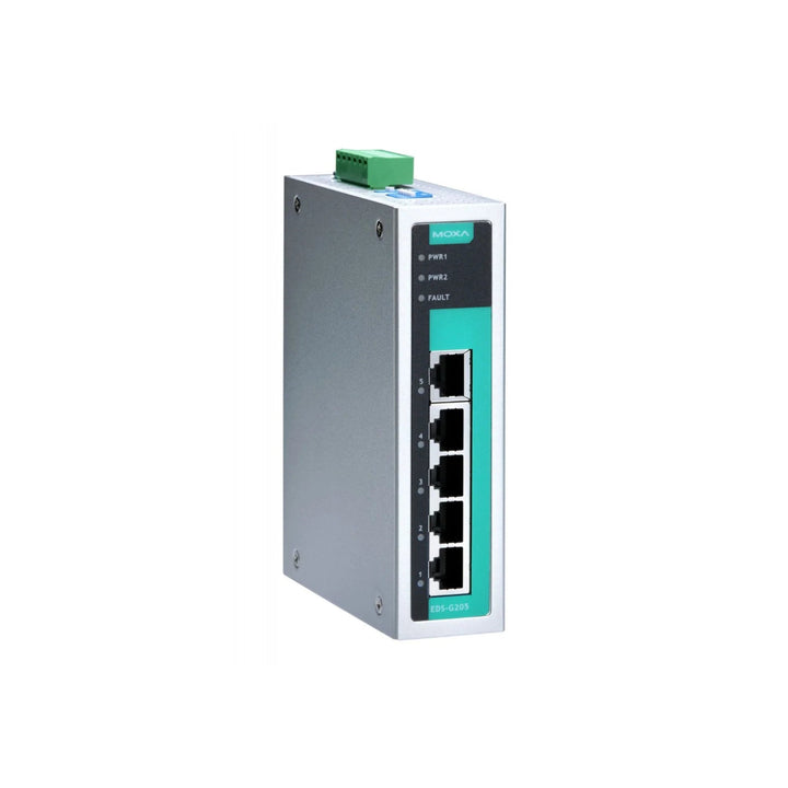 Moxa EDS-G205A Industrial Ethernet Switch for reliable communication.