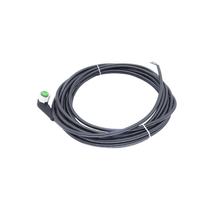Murrelektronik 7000-12341-2140500 M12 4-pin male right-angle cordset with 5m PUR cable, IP67-rated.