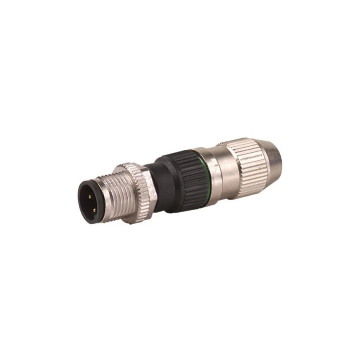 Murrelektronik 7000-12481-0000000 M12 4-pin straight shielded male connector with IP67 protection.