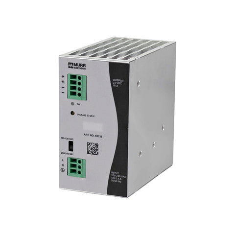 Murrelektronik 85135 M8 3-pin straight female connector with screw terminals and IP67 protection.