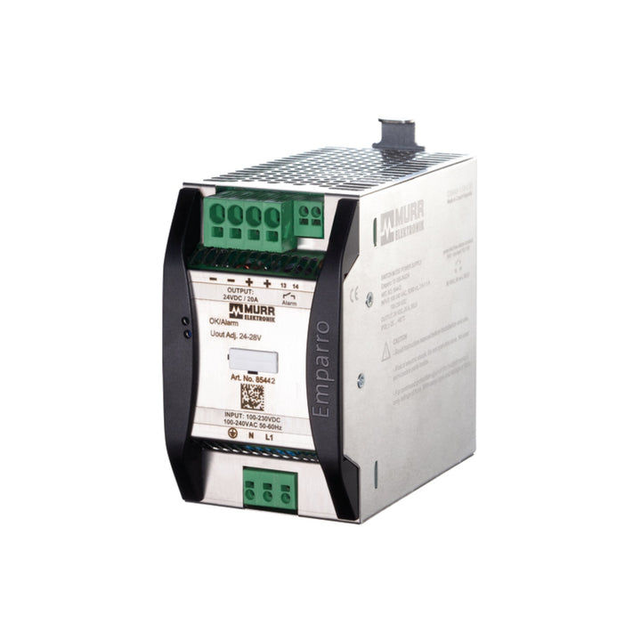 Murrelektronik 85442 M8 4-pin straight male connector, shielded, IP67-rated for industrial automation.