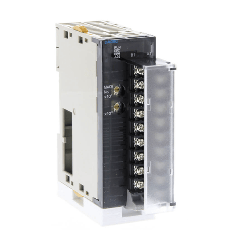 Omron CJ1W-DA08C 8-channel analog output module with 4–20 mA current outputs, 12-bit resolution, and 1 ms conversion time for CJ-Series PLCs.