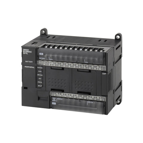 Omron CP1L-M30DR-D compact PLC with 18 inputs, 12 relay outputs, and 24 VDC power for reliable control in industrial automation systems.
