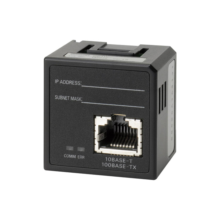 Omron CP1W-CIF41 Ethernet Option Board adds Ethernet connectivity to CP1H and CP1L Series PLCs, supporting FINS protocol for seamless integration.