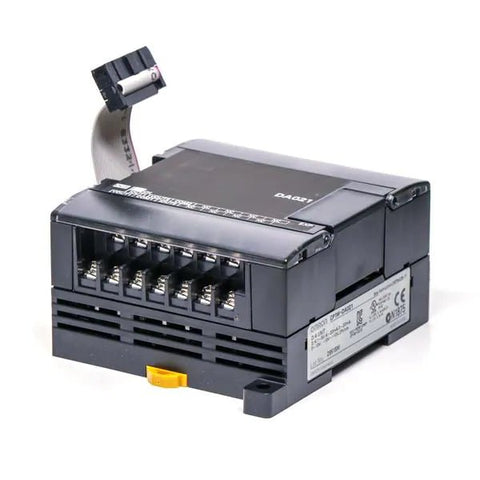 Omron CP1W-TS001 2-channel thermocouple input module for J/K types, 12-bit resolution, designed for CP1 Series PLCs.