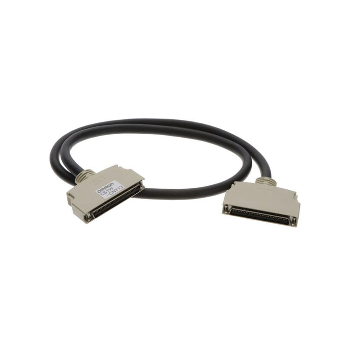 Omron CS1W-CN713 USB programming cable for CS/CJ Series PLCs, connects PC to peripheral port for programming and monitoring.