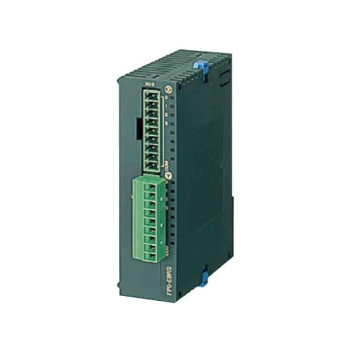 Panasonic AFP0RE16RS 16-point relay output expansion unit for FP0R PLCs. Compact, DIN rail mountable, ideal for AC/DC load control.