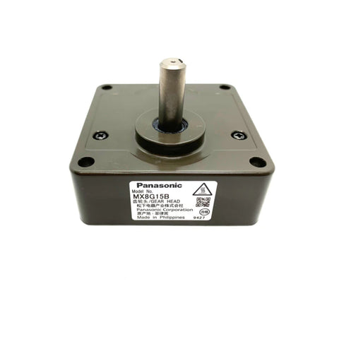 Panasonic MX9G10B gearhead, 10:1 ratio, for 90 mm 40 W motors. Durable, flange-mount design for torque control in industrial automation.