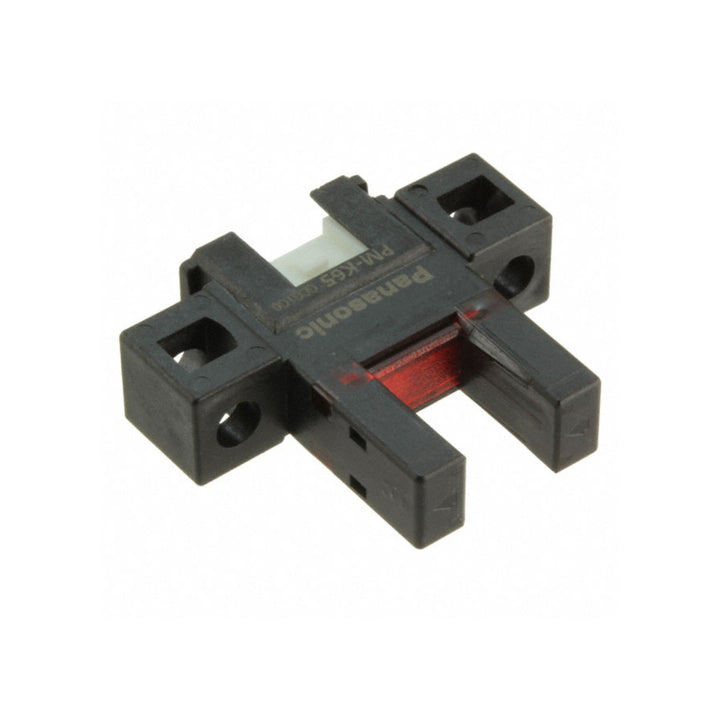 Panasonic PM-K65 micro photoelectric sensor, U-shaped, 6 mm slot, NPN output, for high-speed small object detection in automation.