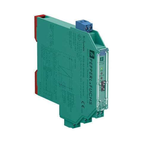Pepperl+Fuchs KCD2-SLD-Ex1.1245 solenoid driver, 12 V DC, 45 mA, SIL 3, DIN rail, for powering alarms and solenoids in hazardous areas.