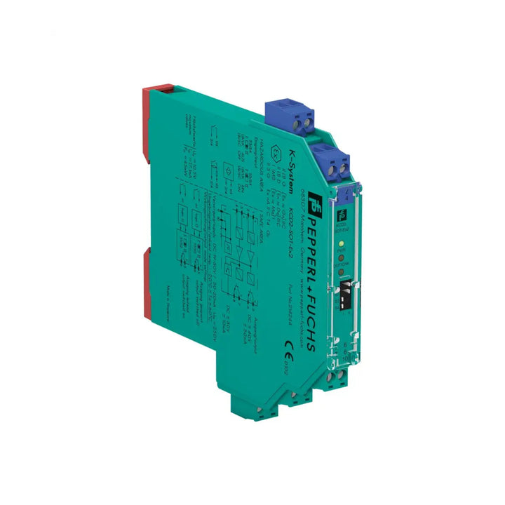 Pepperl+Fuchs KFD2-SOT2-EX2 2-channel isolator for NAMUR sensors, intrinsically safe, with transistor outputs. Part no. 214244.