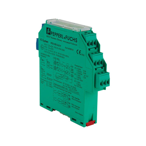 Pepperl+Fuchs KFD2-SR2-EX2.W isolated barrier, dual-channel, relay output, SIL 2 certified, for intrinsically safe field signal transfer.