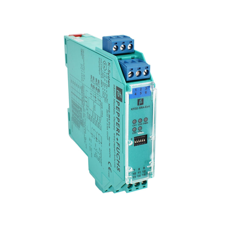 Pepperl+Fuchs KFD2-SRA-Ex4 (190176) 4-channel relay module, SIL 2, DIN rail mount, SPST outputs for Ex field devices in process automation.