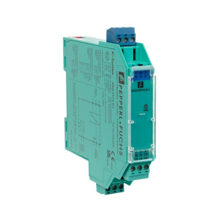 Pepperl+Fuchs KFD2-STC5-Ex1 (70124109) SMART transmitter power supply, 1-channel, SIL 2, HART-compatible, 24V DC, DIN rail mountable.