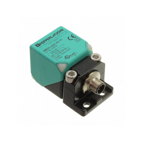 Pepperl+Fuchs NBB20-L2M-A2-V1 inductive sensor, 20 mm flush, 3-wire AC, M12 connector, IP67-rated, part no. 132358.