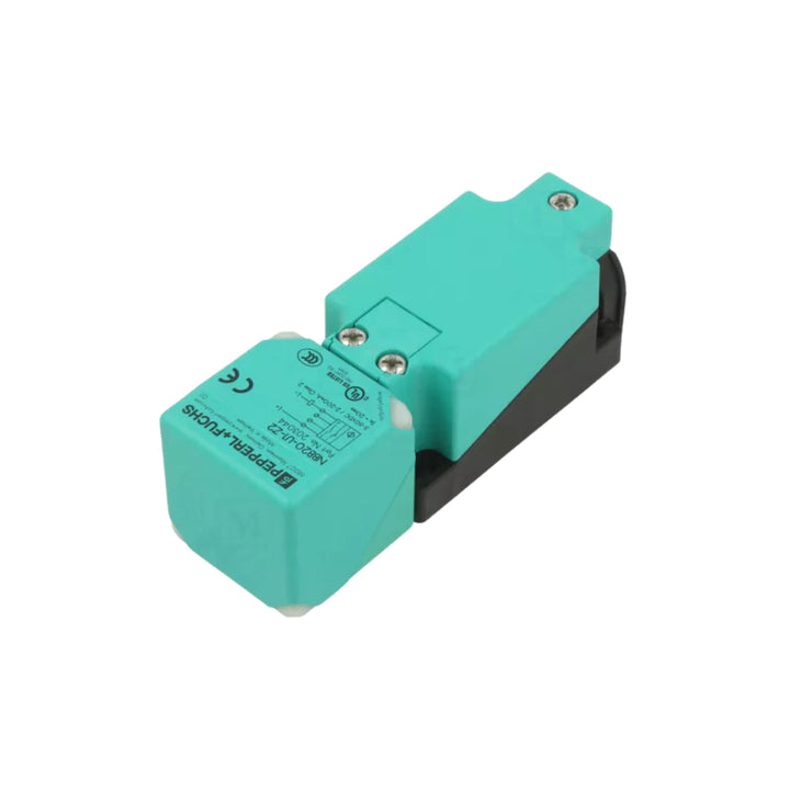 Pepperl+Fuchs NBB20-U1-Z2 inductive sensor, 20 mm flush-mount, 2-wire DC, IP69K, for reliable detection in industrial environments.