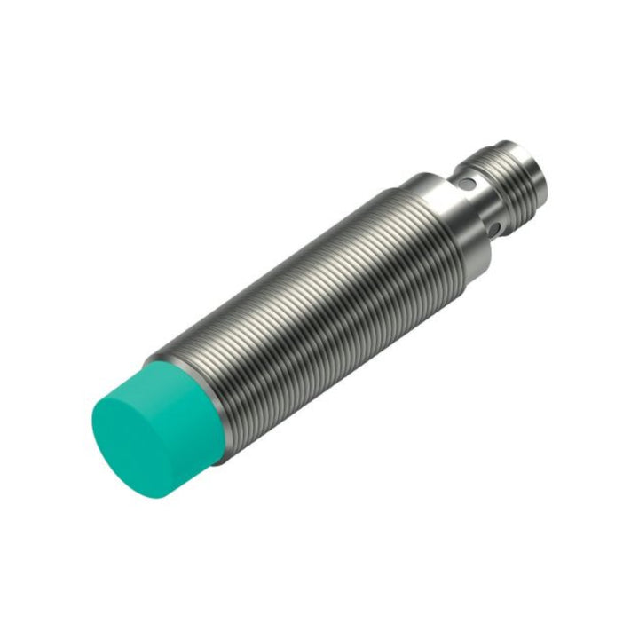 Pepperl+Fuchs NBN8-18GM60-A2-V1 inductive proximity sensor with 8 mm sensing distance, PNP output, and M18 threaded housing for industrial automation.