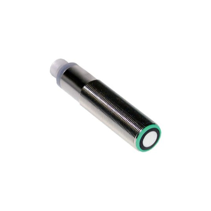 Pepperl+Fuchs UB1000-18GM75-U-V15 ultrasonic sensor, 1000 mm analog output, M18 housing, IP67-rated.