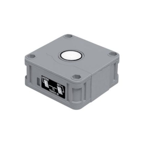 Pepperl+Fuchs UB2000-F42-E6-V15 ultrasonic sensor with 60–2000 mm range, dual PNP NO/NC outputs, TEACH-IN, adjustable sound beam, and IP54 protection.

