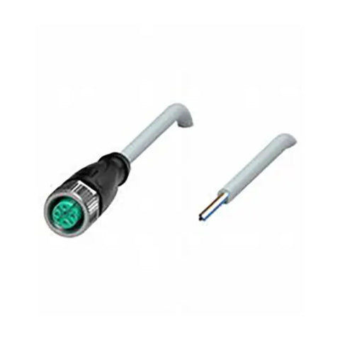 Pepperl+Fuchs V1-G-10M-PVC M12 4-pin female cordset with 10m PVC cable, IP68/IP69 protection, and secure screw connection for industrial automation.