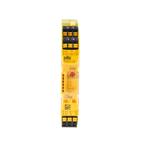 Pilz 751103 (PNOZ s3 C 24VDC 2 n/o) safety relay for industrial automation, providing emergency stop and safety monitoring with fast response and easy integration.
