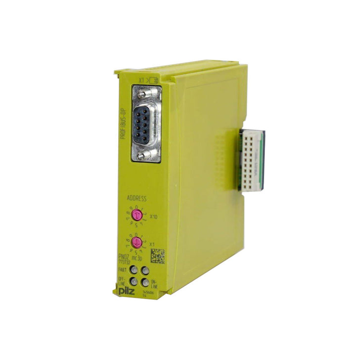 Pilz 773732 (PNOZ mc3p) Profibus DP communication module for integrating PNOZmulti safety controllers into PROFIBUS-DP networks.