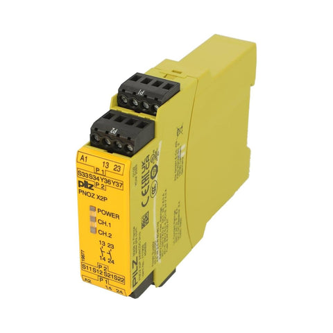 Pilz 777302 PNOZsigma safety relay, 24VDC, 2 NO, 1 NC, 1 SO for reliable emergency stop and machine safety in industrial automation.