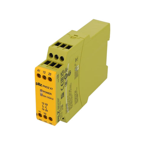 Pilz 779211 PNOZ X3 safety relay, 24VDC, 3 NO, 1 NC, 1 SO for reliable emergency stop and machine safety in industrial automation.