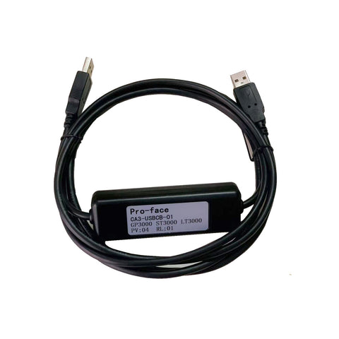 Pro-face CA3-USBCB-01 USB data transfer cable for Pro-face HMI devices, ensuring fast and reliable data communication in industrial automation.