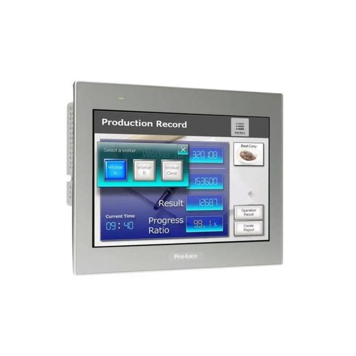 Pro-face PFXET6600WAD 15" touchscreen HMI for industrial automation, featuring a high-resolution display and multiple communication options.