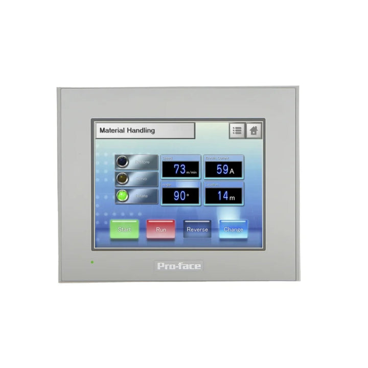 Pro-face PFXGP4301TADW 5.7-inch TFT color touchscreen HMI for industrial automation, featuring QVGA resolution and versatile connectivity