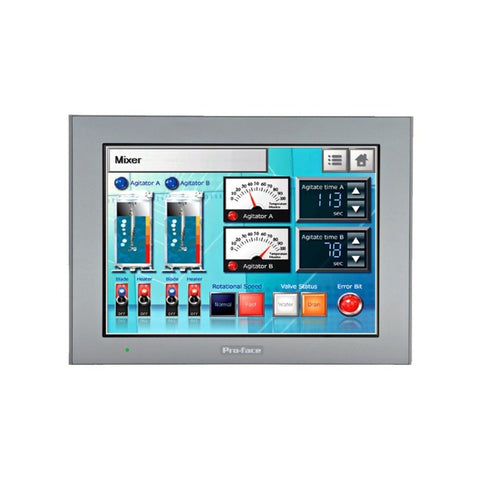 Pro-face PFXGP4501TAA 10.4" touchscreen HMI for industrial automation, featuring a high-resolution display and multiple communication options.