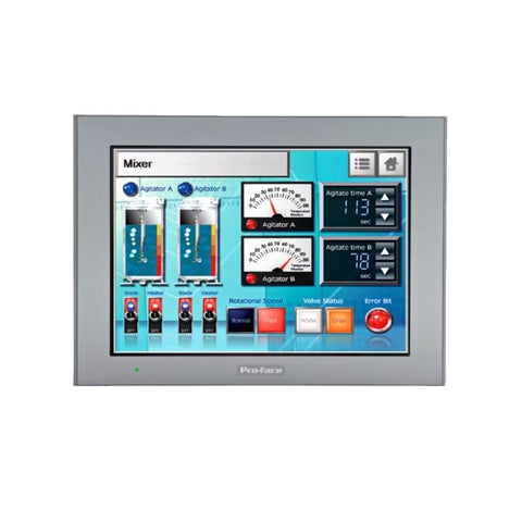Pro-face PFXGP4501TAD 10.4" touchscreen HMI for industrial automation, featuring a high-resolution display and multiple communication options.