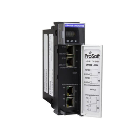 MVI56E-GSC, módulo ProSoft serial ControlLogix Allen-Bradley para comunicação RS232/RS485 em automação industrial avançada."
