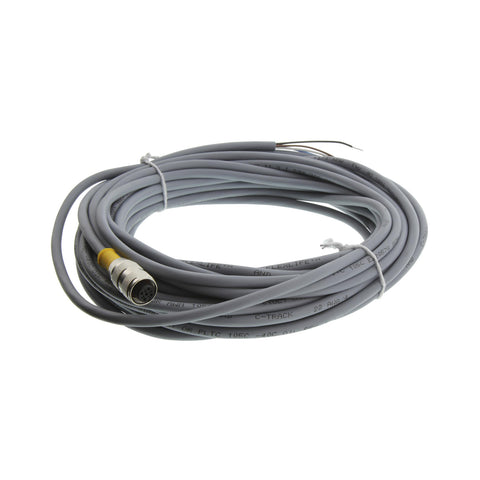 Turck RK4-4T-10 M12 female 4-pin industrial cordset, 10 meter cable.