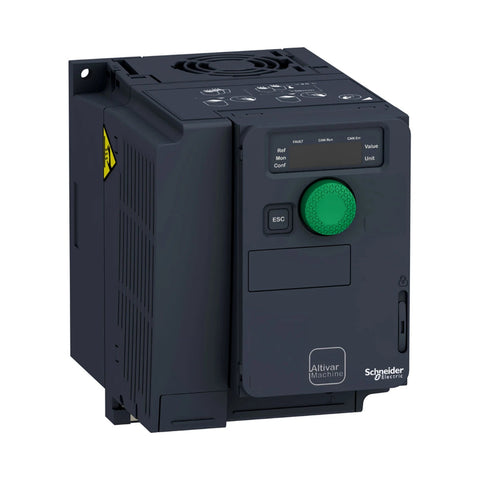 Schneider Electric ATV320U22M2C Altivar 320 drive, 2.2 kW (3 HP), 200–240V single-phase input, compact with EMC filter and motor control options.
