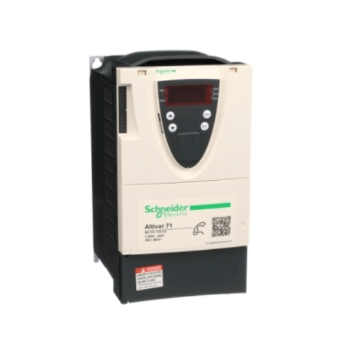 Schneider Electric ATV71HD22N4Z Altivar 71 VSD, 22 kW (30 HP), 380–480V, 3-phase, with advanced motor control and industrial protection features.