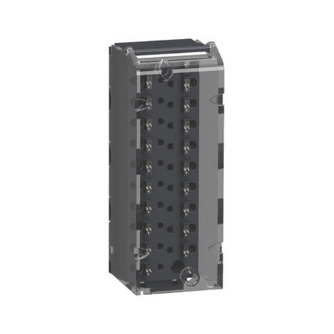 Schneider Electric BMXFTB2020 terminal block, 20-channel screw clamp connector for Modicon X80 I/O modules. DIN rail mount for automation systems.