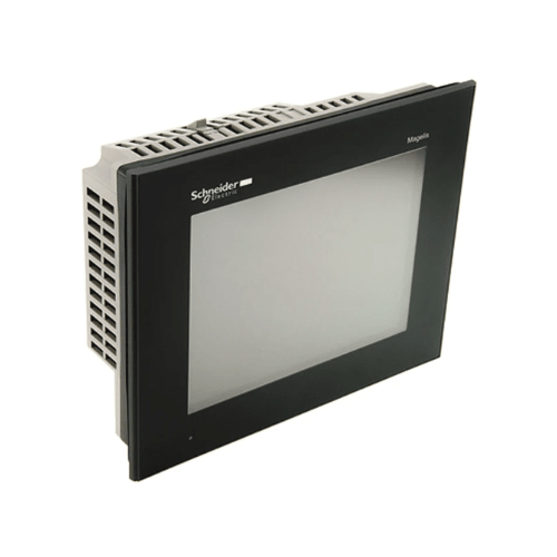 Schneider Electric HMIGTO4310 Magelis GTO 10.4" HMI touchscreen, VGA resolution, Ethernet, USB, RS232/RS485, industrial automation.
