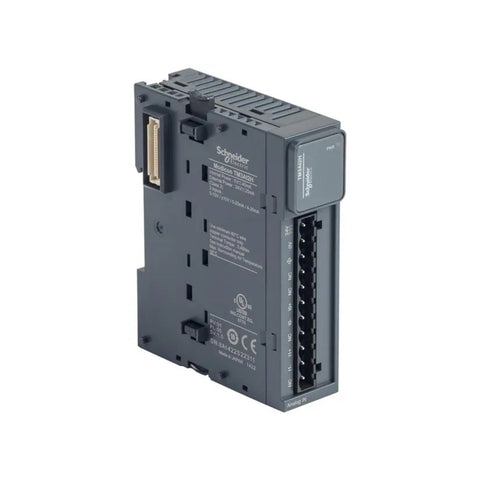 Schneider TM3AI2H 2-channel analog input module with 16-bit resolution for voltage and current signals in Modicon TM3 systems.