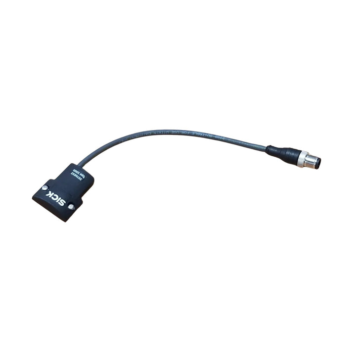 Sick 2076832 Type 1000 system plug, M12 5-pin male connector for safety light curtains, ensuring secure and reliable industrial connections.