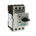Siemens 3RV1021-1KA10 motor protection circuit breaker, 9–12.5 A, 3-pole, size S0, 100 kA short-circuit capacity, screw terminals.