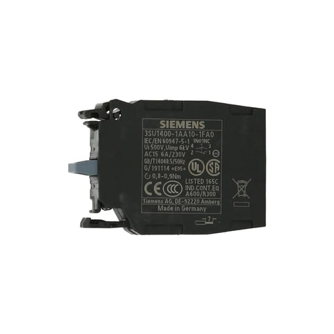Siemens 3SU1400-1AA10-1FA0 commanding and signaling device for industrial automation.