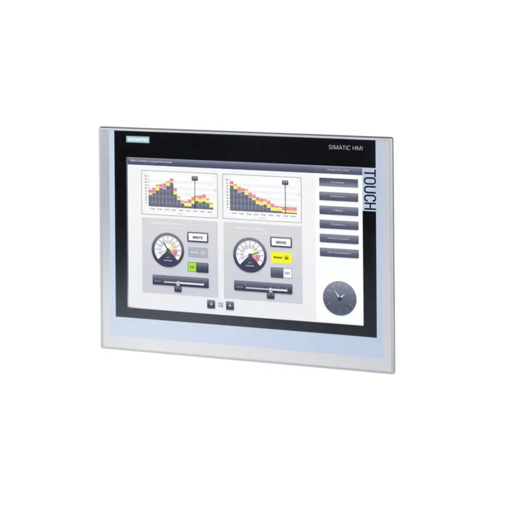 Siemens 6AV2124-0QC02-0AX1 10-inch HMI Comfort Panel for SIMATIC automation.