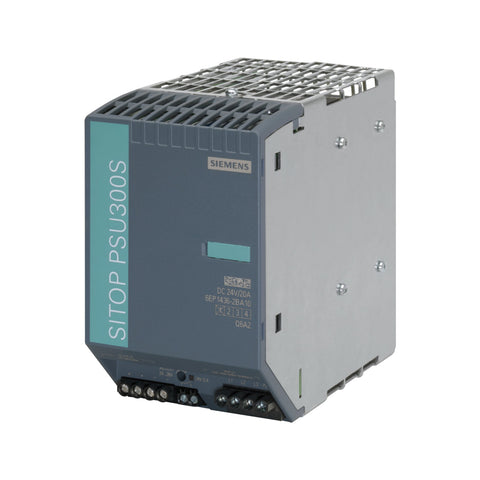 Siemens 6EP1436-2BA10 SITOP Power Supply providing stable 24V DC output for industrial automation.