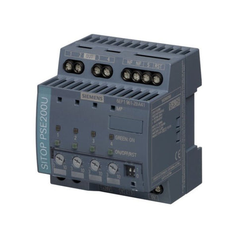 Siemens 6EP1961-2BA41 SITOP buffer module, 24V DC, 40A, industrial power backup, ensures uninterrupted power supply.