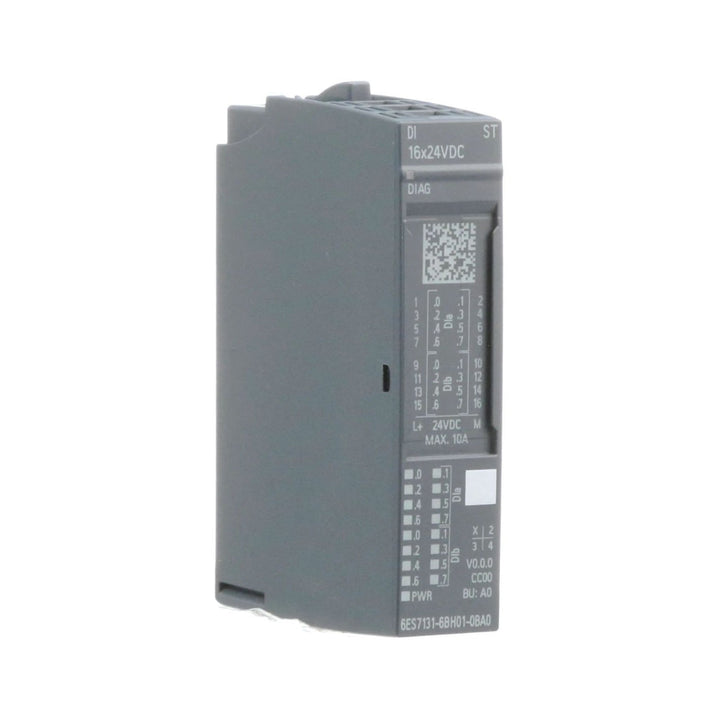 Siemens 6ES7131-6BH01-0BA0 SIMATIC ET 200SP digital input module, 16 channels, 24V DC.